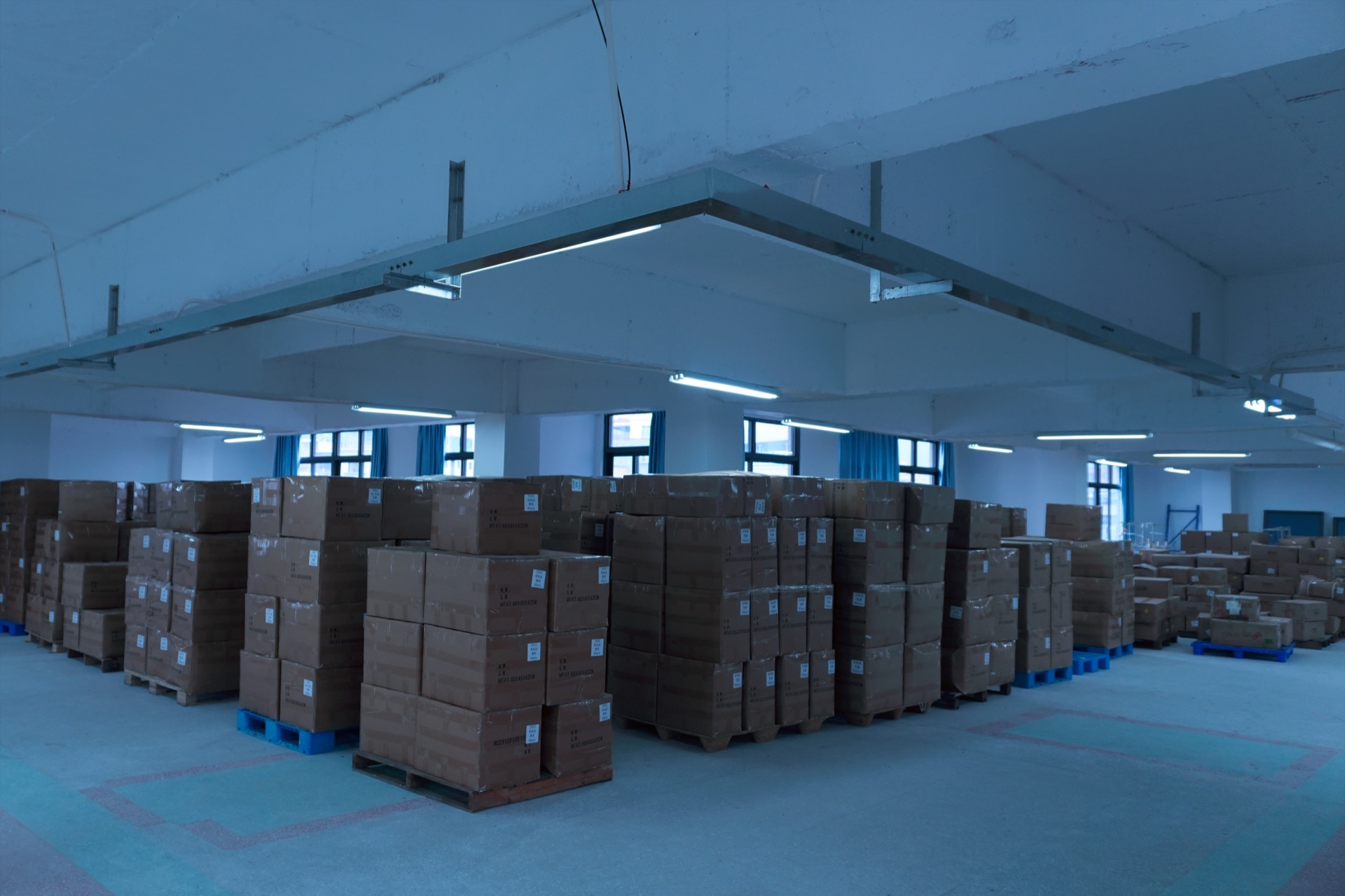 Finished goods warehouse at our Guangzhou factory
